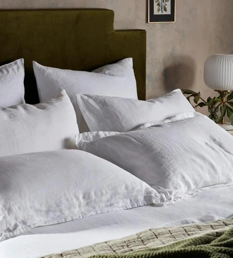 Washed Linen Duvet Cover, 3 Pcs Linen Duvet Cover with 2 Pillowcase, Handmade Stonewashed Linen Duvet